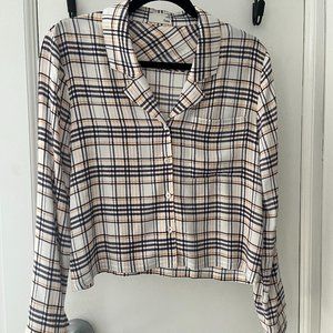 Wilfred plaid cropped blouse
